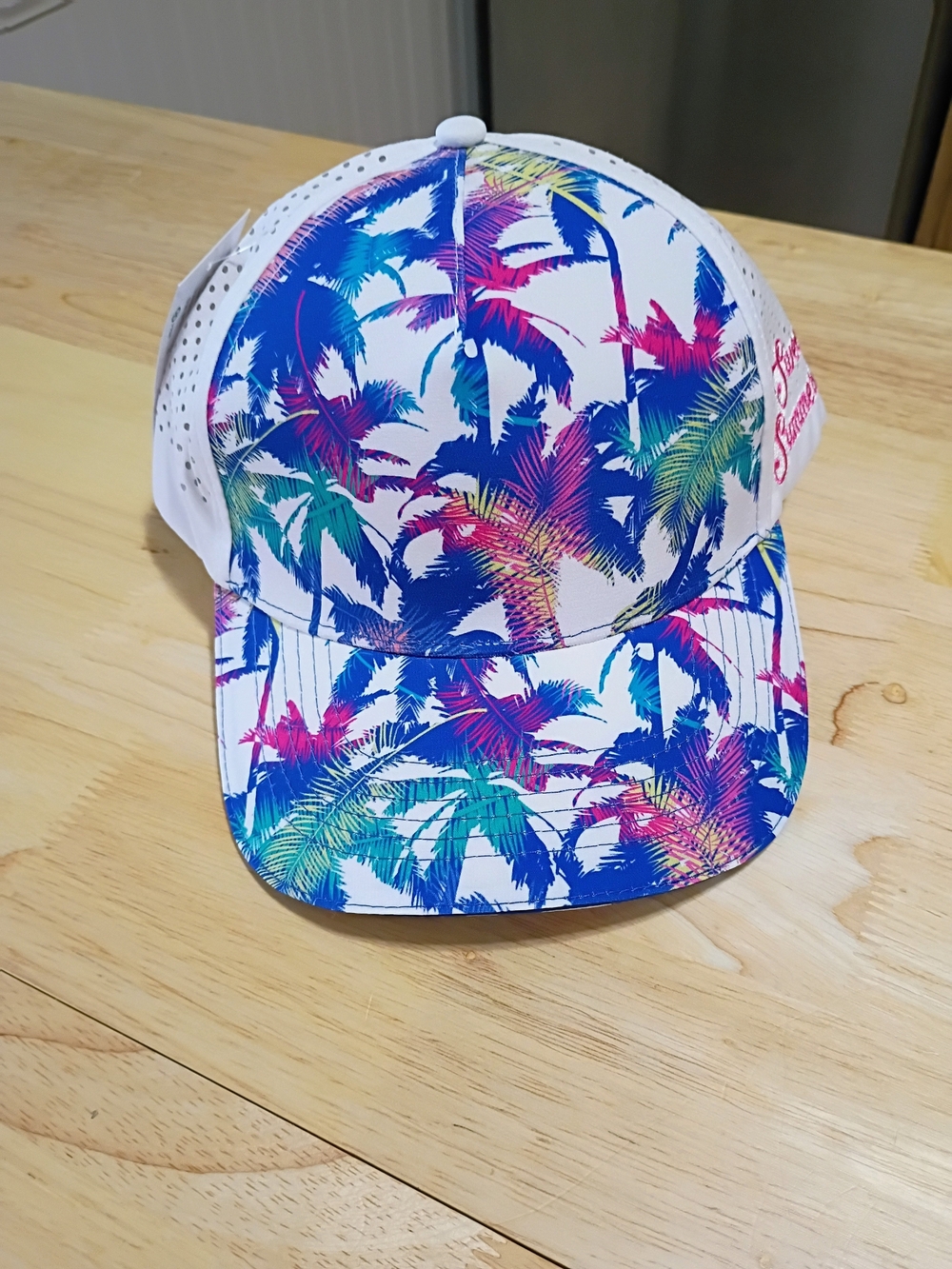 Womens Tropical Palm Print Swim Cap - Multicolor